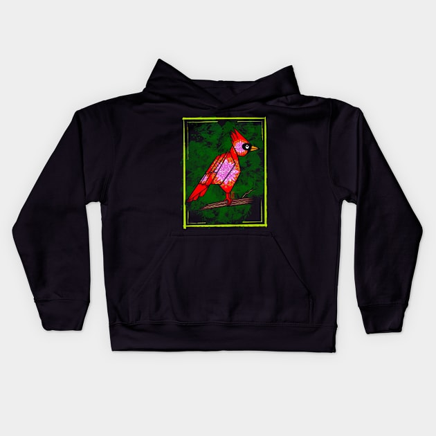 Origami cardinal Kids Hoodie by Chillateez 